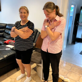 Cabrini At Home Care physio Amber and patient Virginia