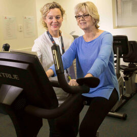 Phillipa Risbey, Cabrini orthopaedic physiotherapist and patient after hip surgery