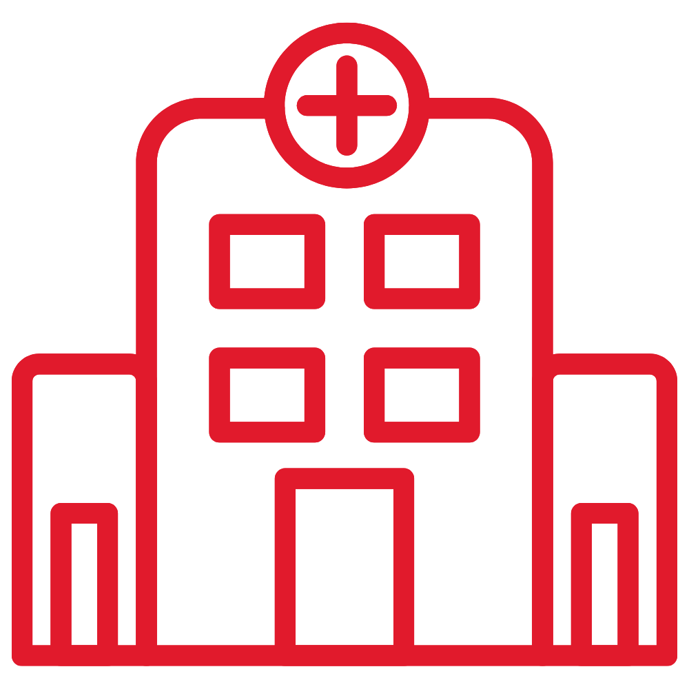 Hospital building icon