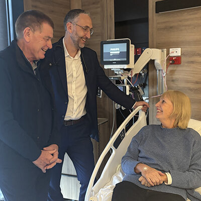 Kaye and Peter Tomlinson with Cabrini Cardiologist Dr Mark Freilich